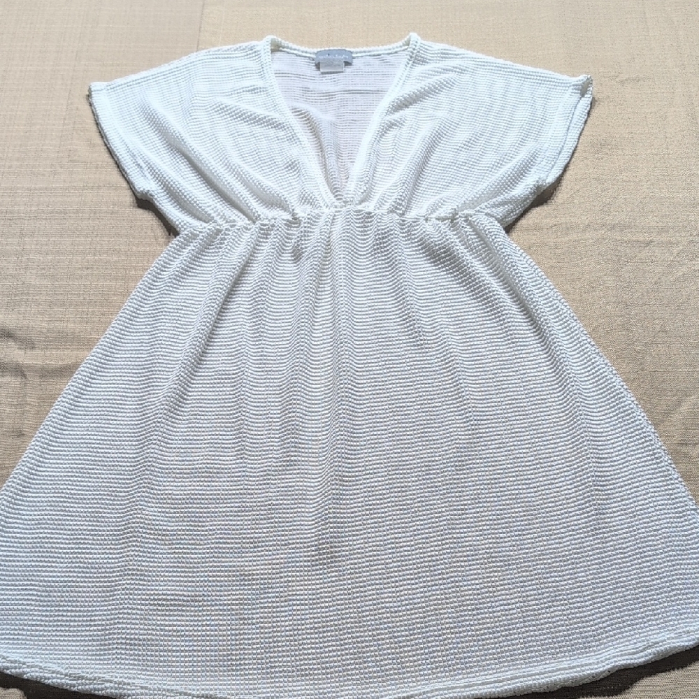 White Knit Cover-Up Dress Size Small